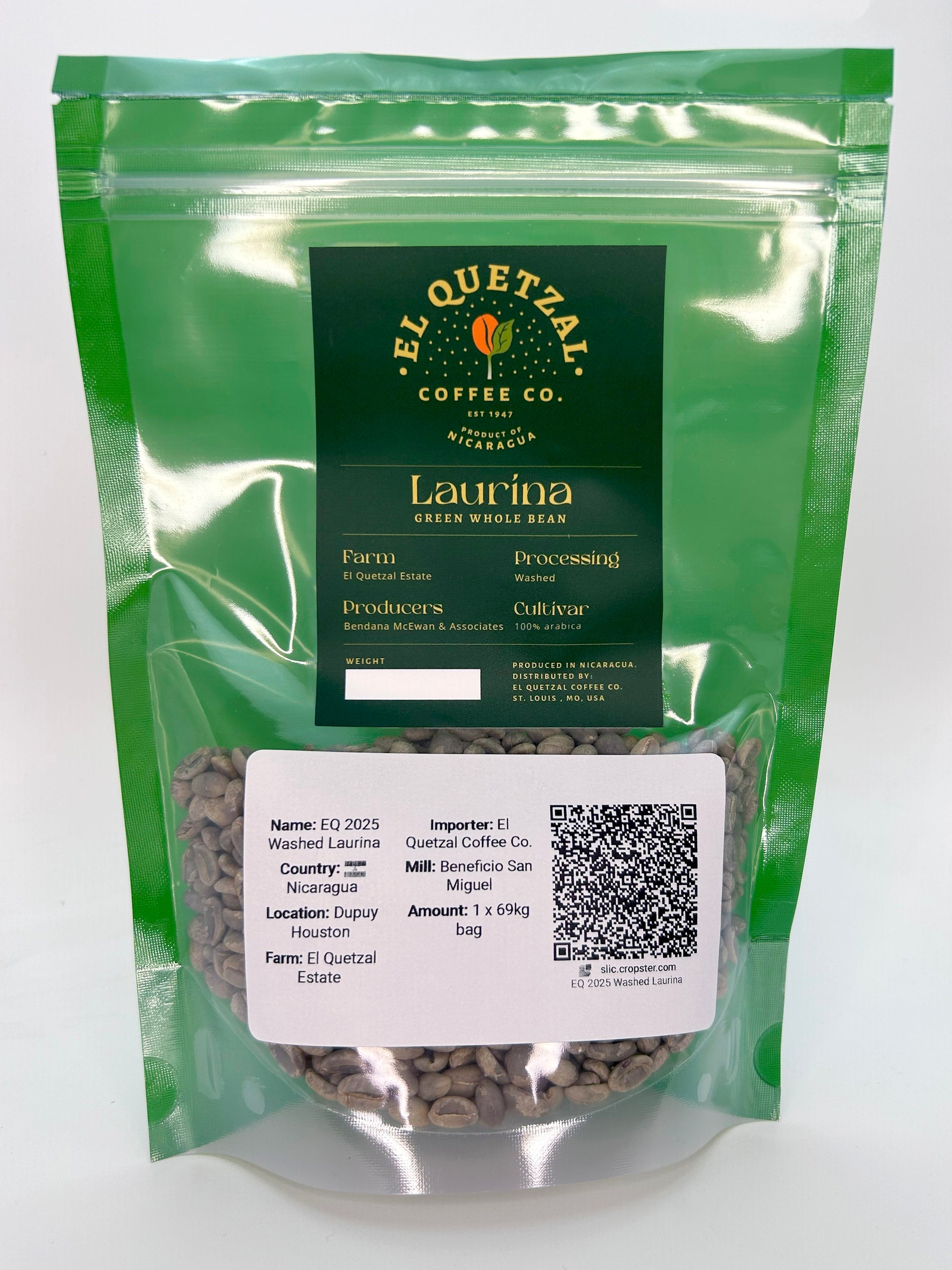 laurina green coffee sample