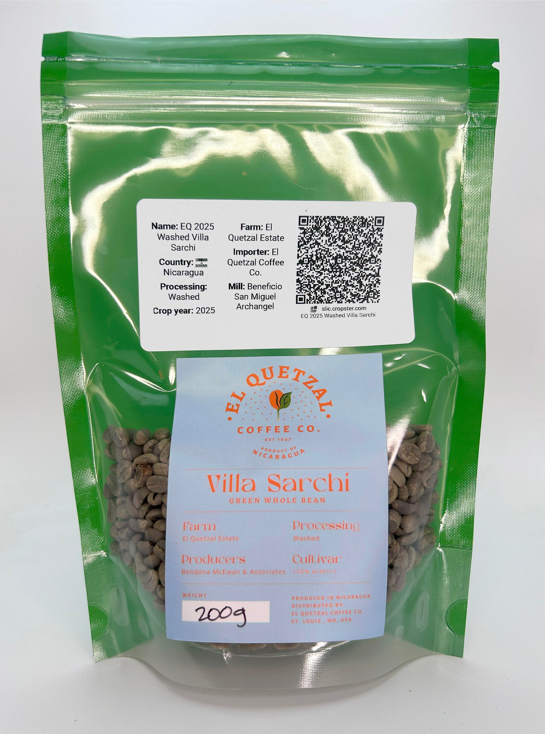 Villa Sarchi | Washed | Green Whole Bean Coffee