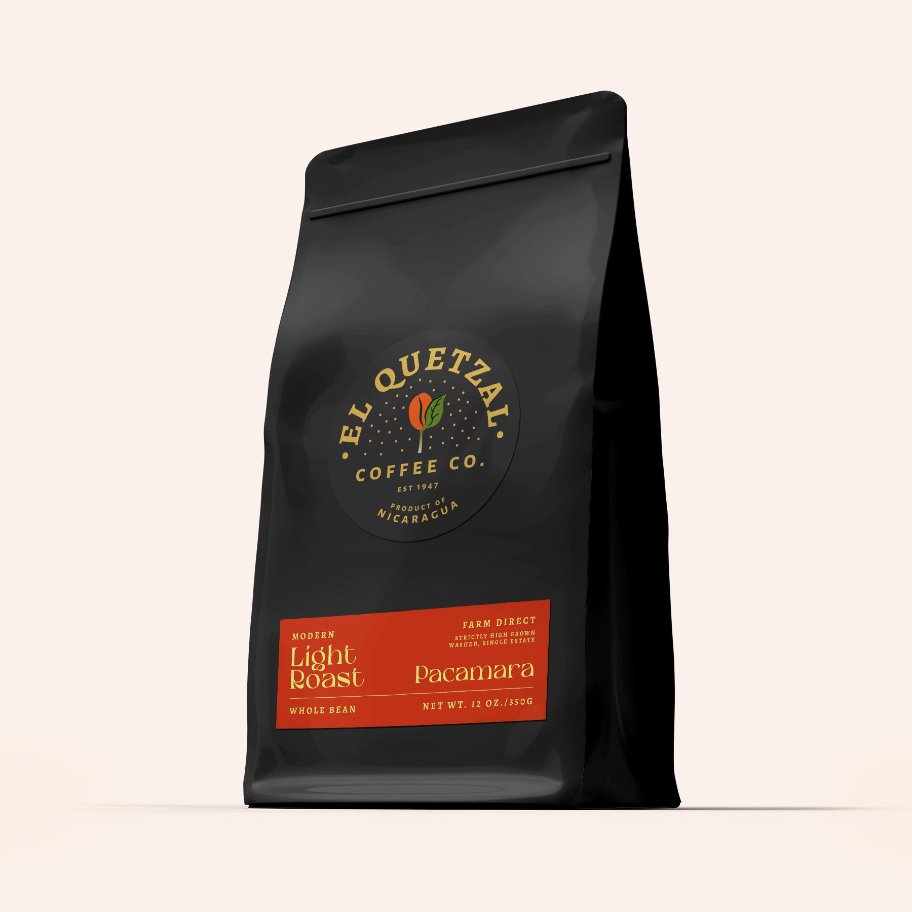 pacamara roasted coffee bag
