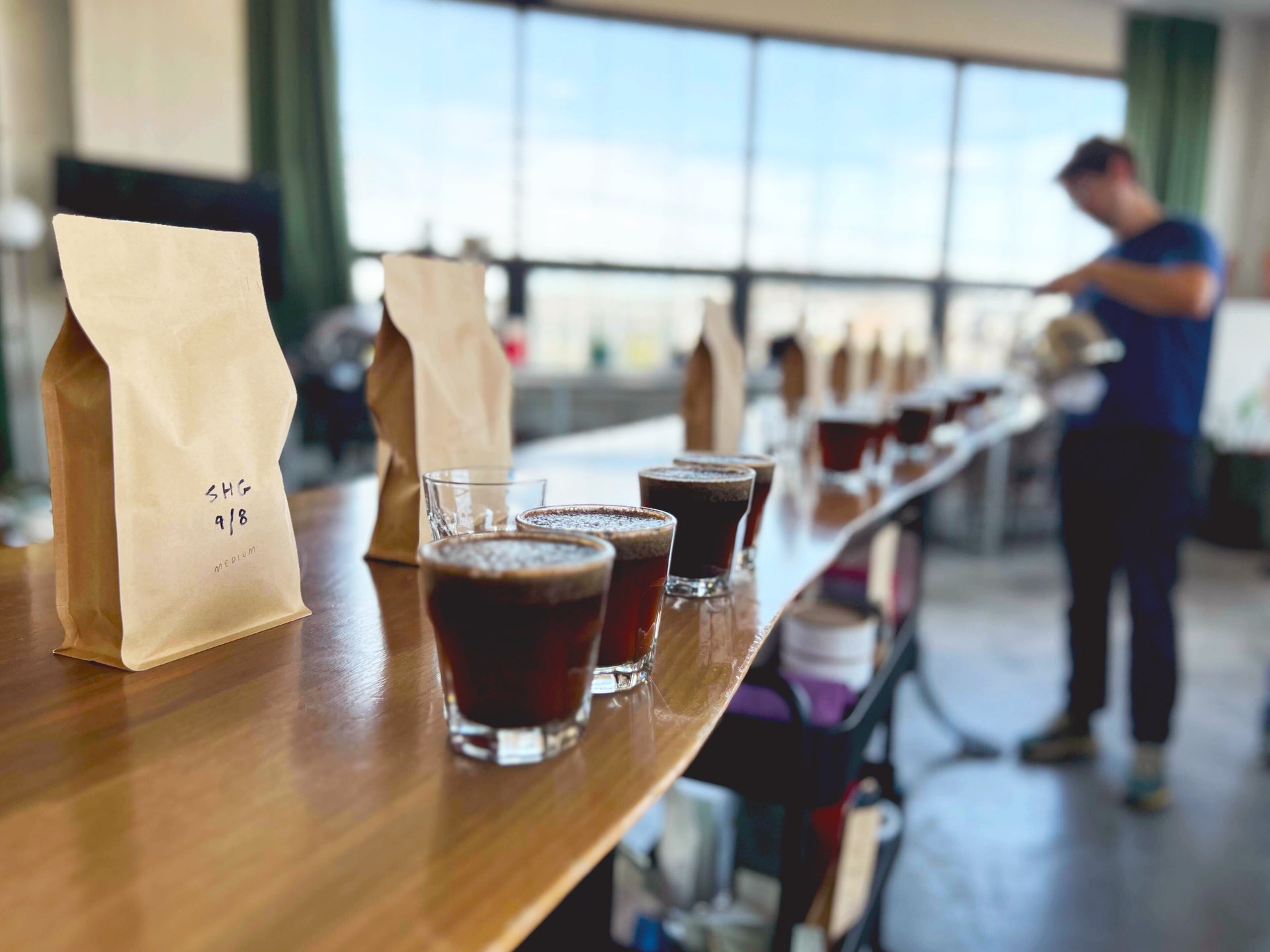 EQCC cupping session at Tailwind Roastery