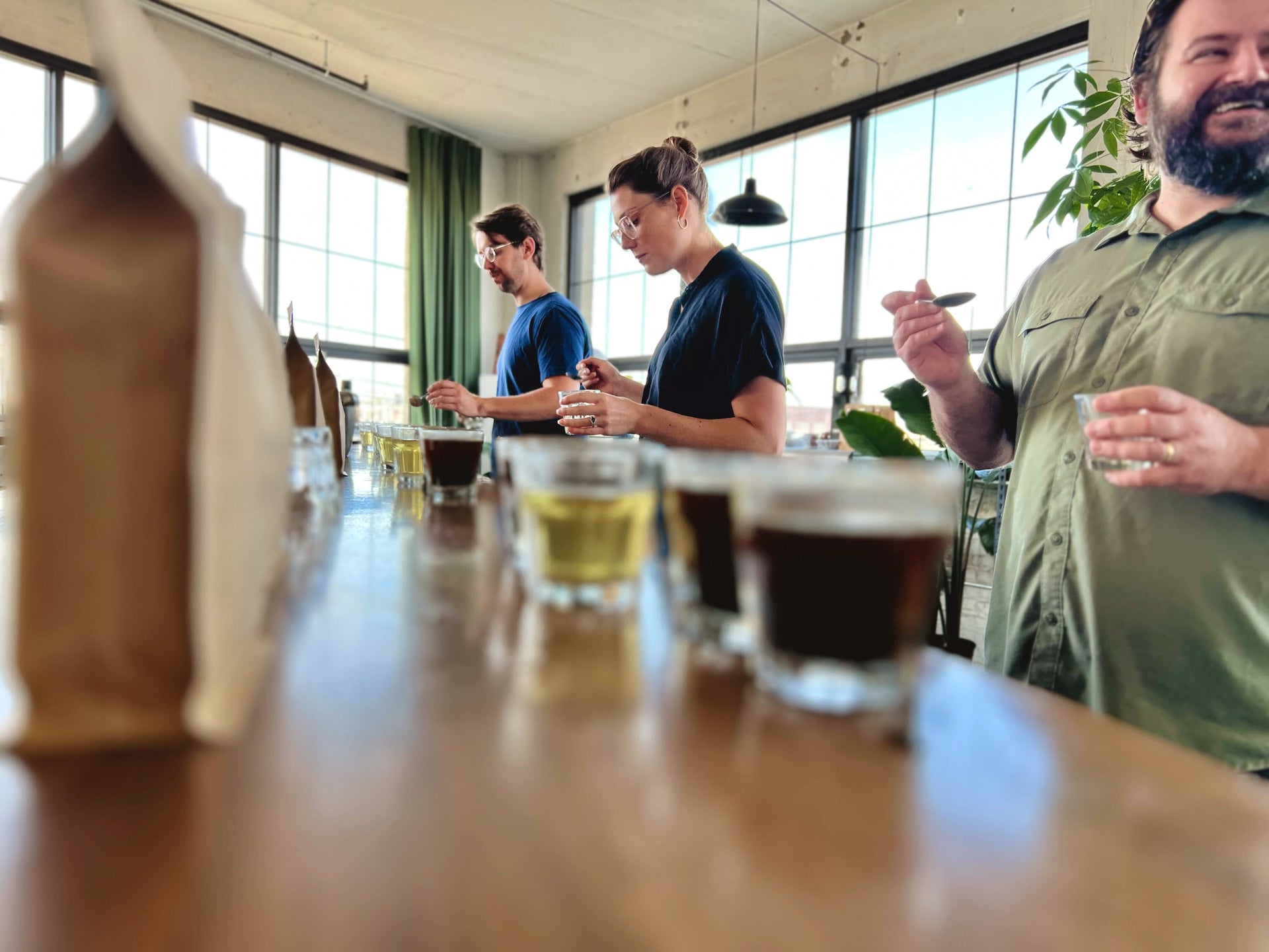 EQCC cupping session at Tailwind Roastery